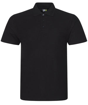 Black polo shirt on a white background