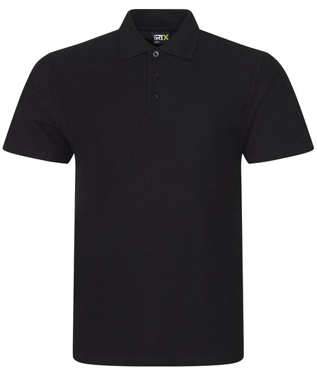 Black polo shirt on a white background