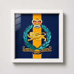 King's Own Royal Border Regiment Cap Badge Display Frame