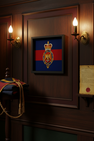Blues and Royals Cypher Queen's 3D Cap Badge Display Frame