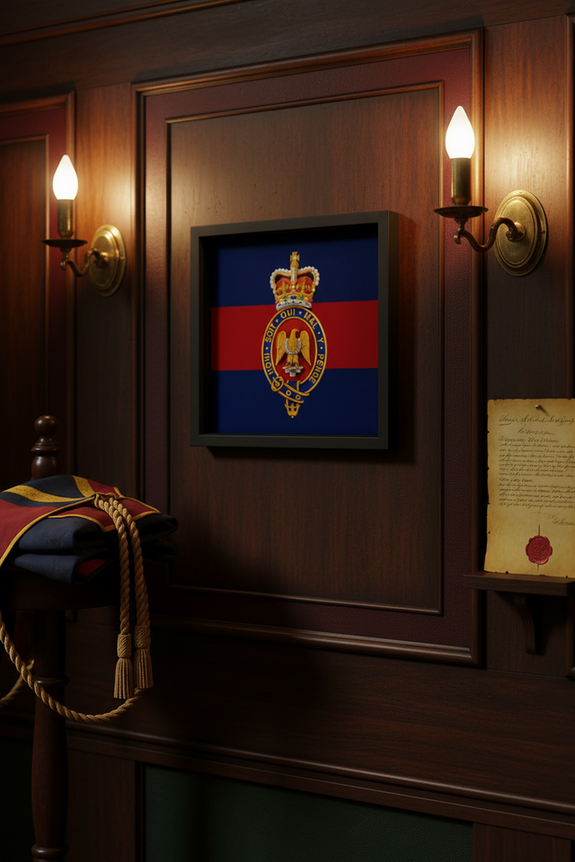 Blues and Royals Cypher Queen's 3D Cap Badge Display Frame