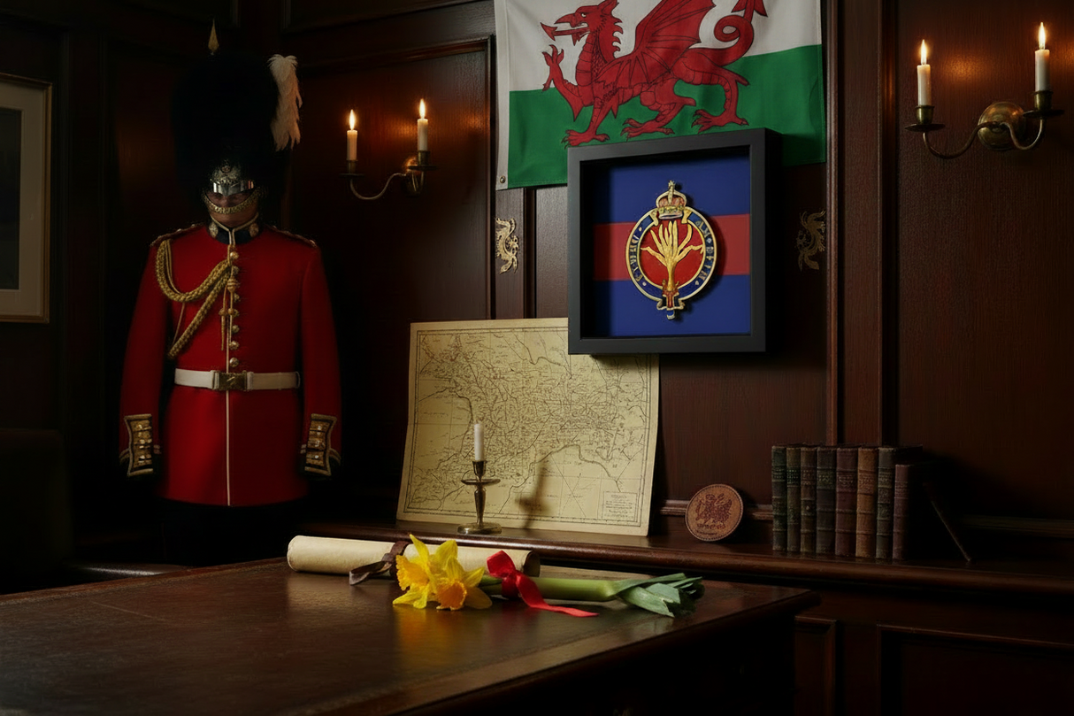 Welsh Guards King's 3D Cap Badge Display Frame