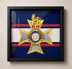 The Light Dragoons Framed Cap Badge Display – Queen's Crown | Officially Licensed
