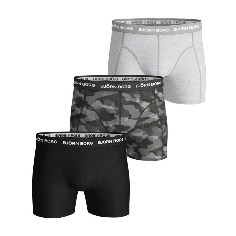 Björn Borg 3 Pack Mens Soft Breathable Cotton Boxers Shorts (Designer)