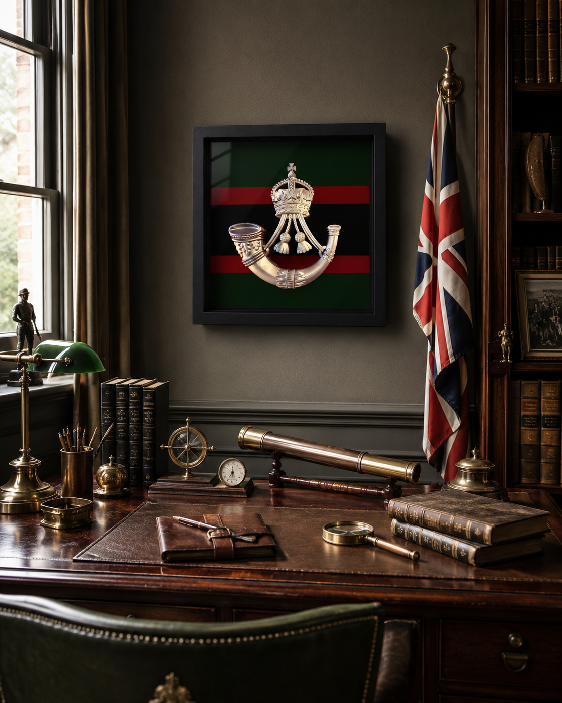 The Rifles Cap Badge Display Frame – King's Crown