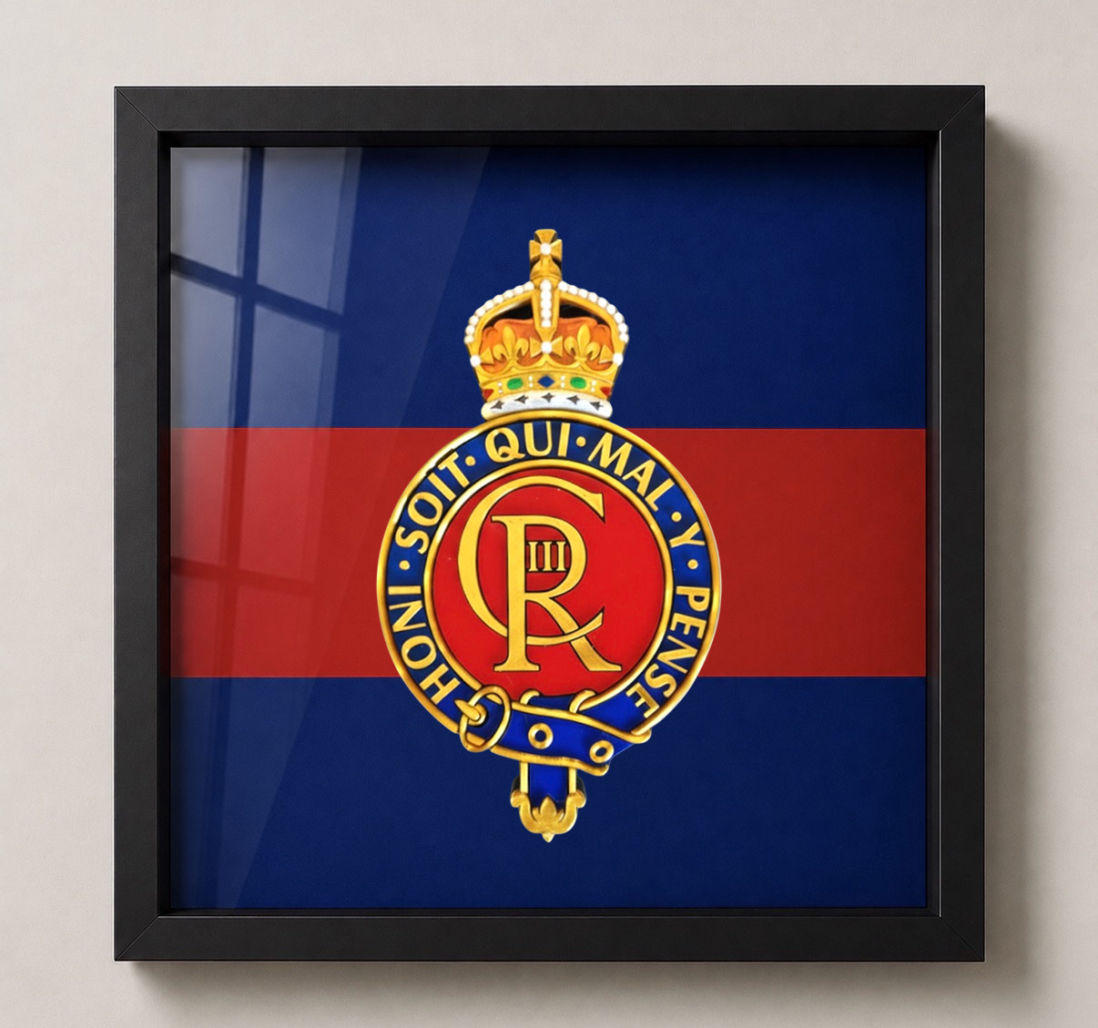 Household Cavalry King's Crown Cap Badge Display Frame | Officially Licensed