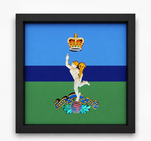 Royal Corps of Signals 3D Cap Badge Display Frame – Queen's Crown