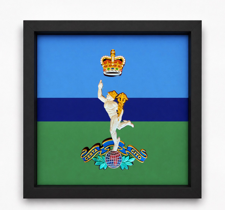 Royal Corps of Signals 3D Cap Badge Display Frame – Queen's Crown