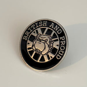 British And Proud Bulldog Pin Badge