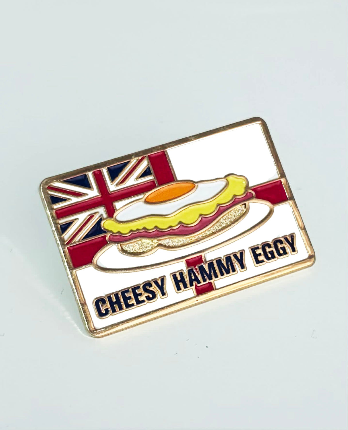 Cheesy Hammy Eggy Pin Badge Royal Navy Matelot Gift
