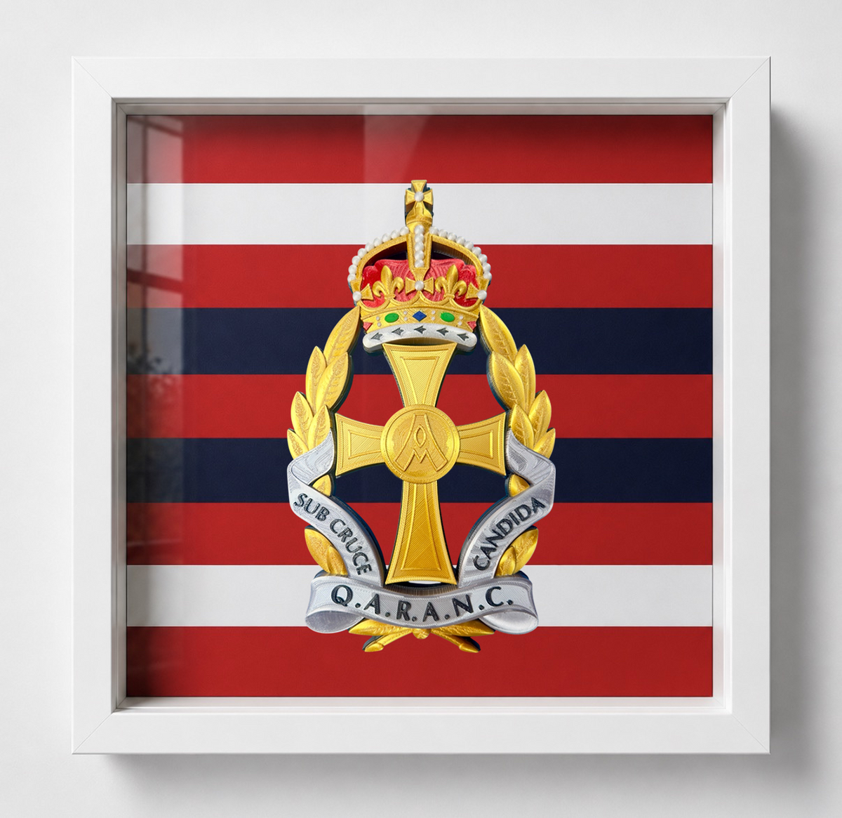 QARANC King's Crown Cap Badge Display Frame