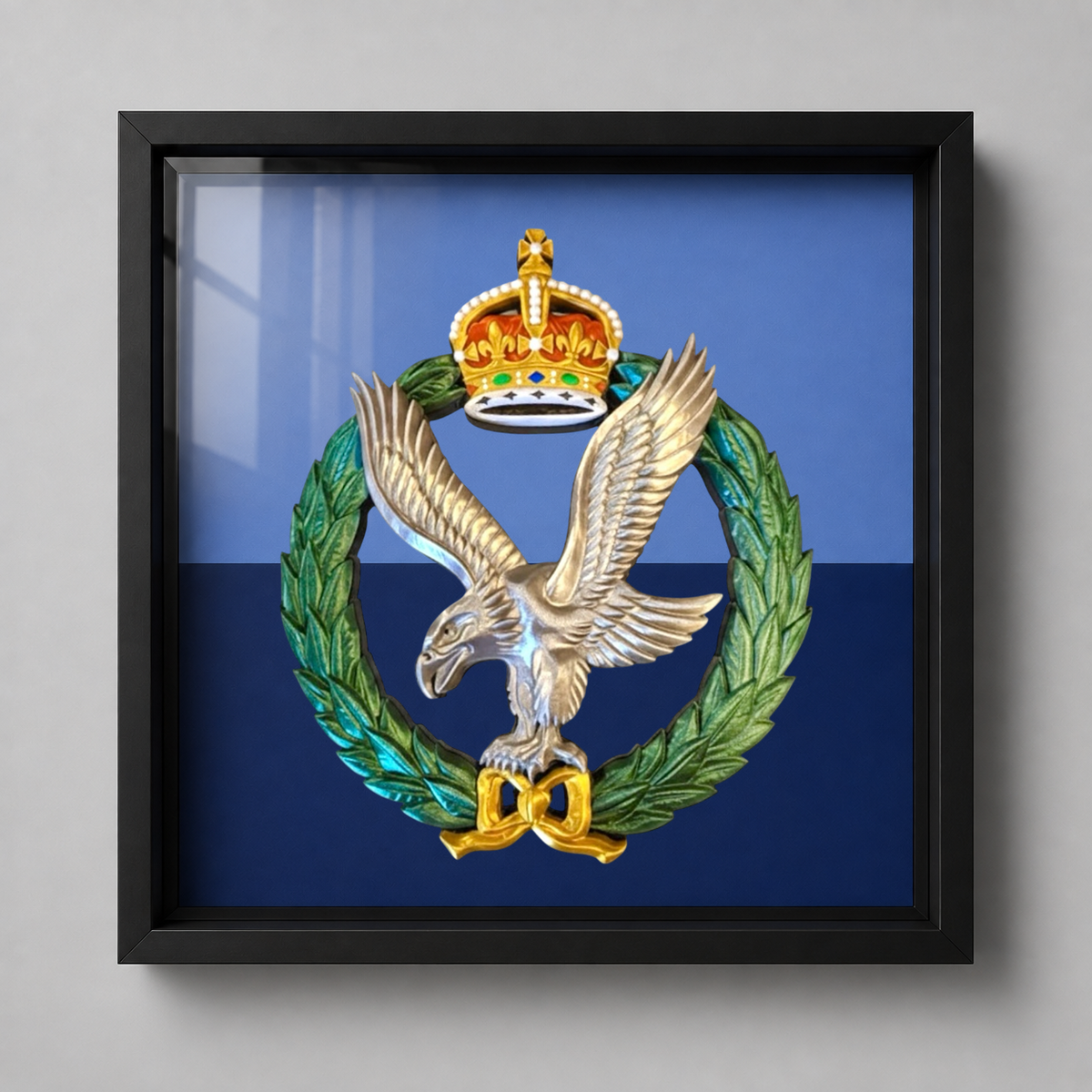 Army Air Corps Cap Badge Display Frame 