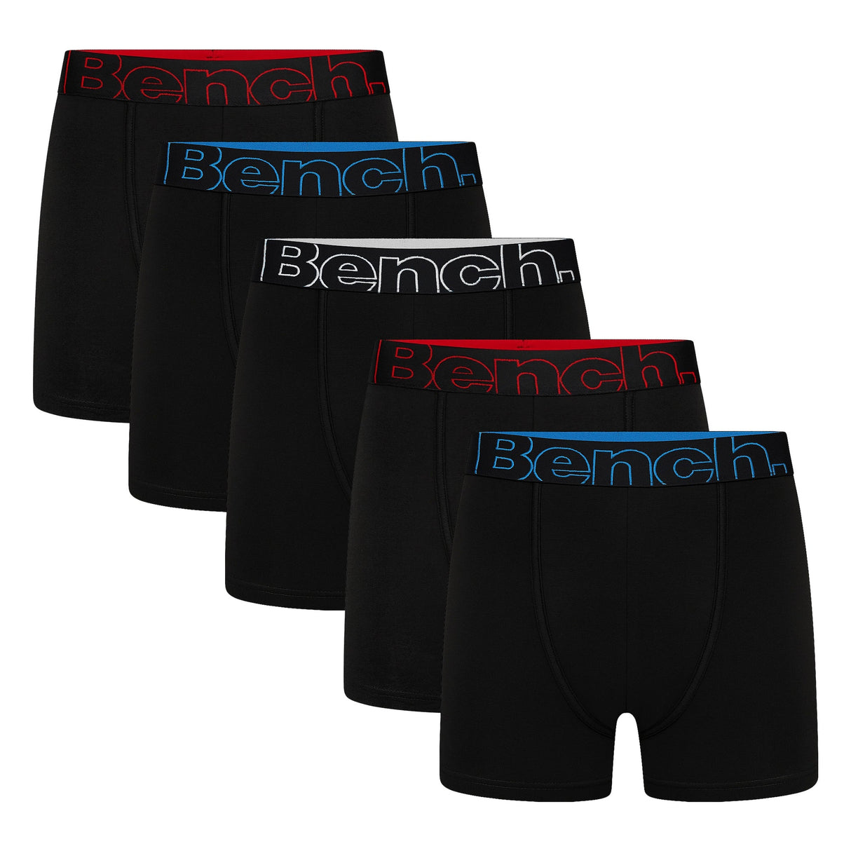 Bench 5 Pack Mens Cotton Boxers Underwear - Brento Collection