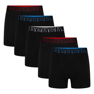 Bench 5 Pack Mens Cotton Boxers Underwear - Brento Collection