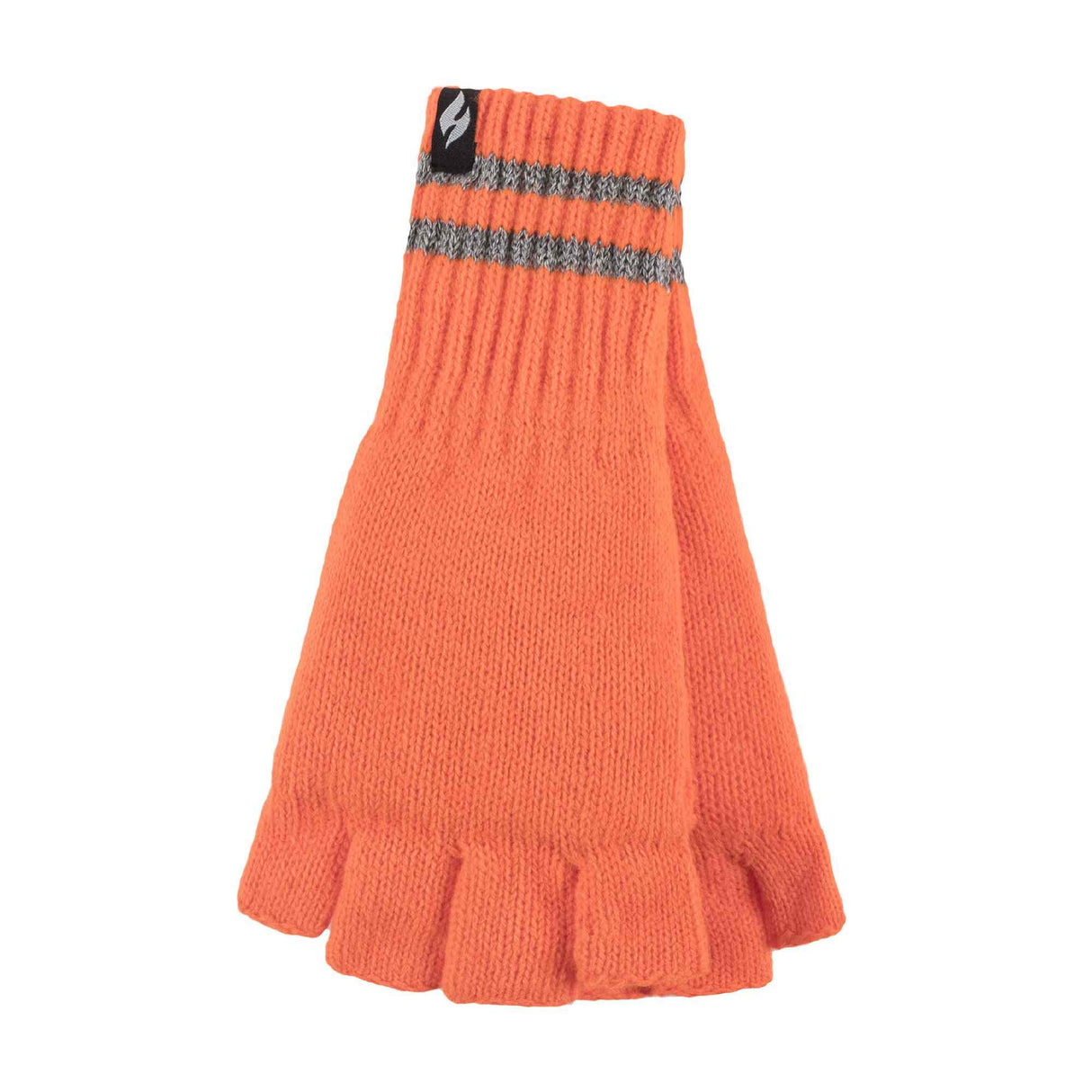 Mens Hi Vis Reflective Fleece Lined Thermal Winter Fingerless Gloves