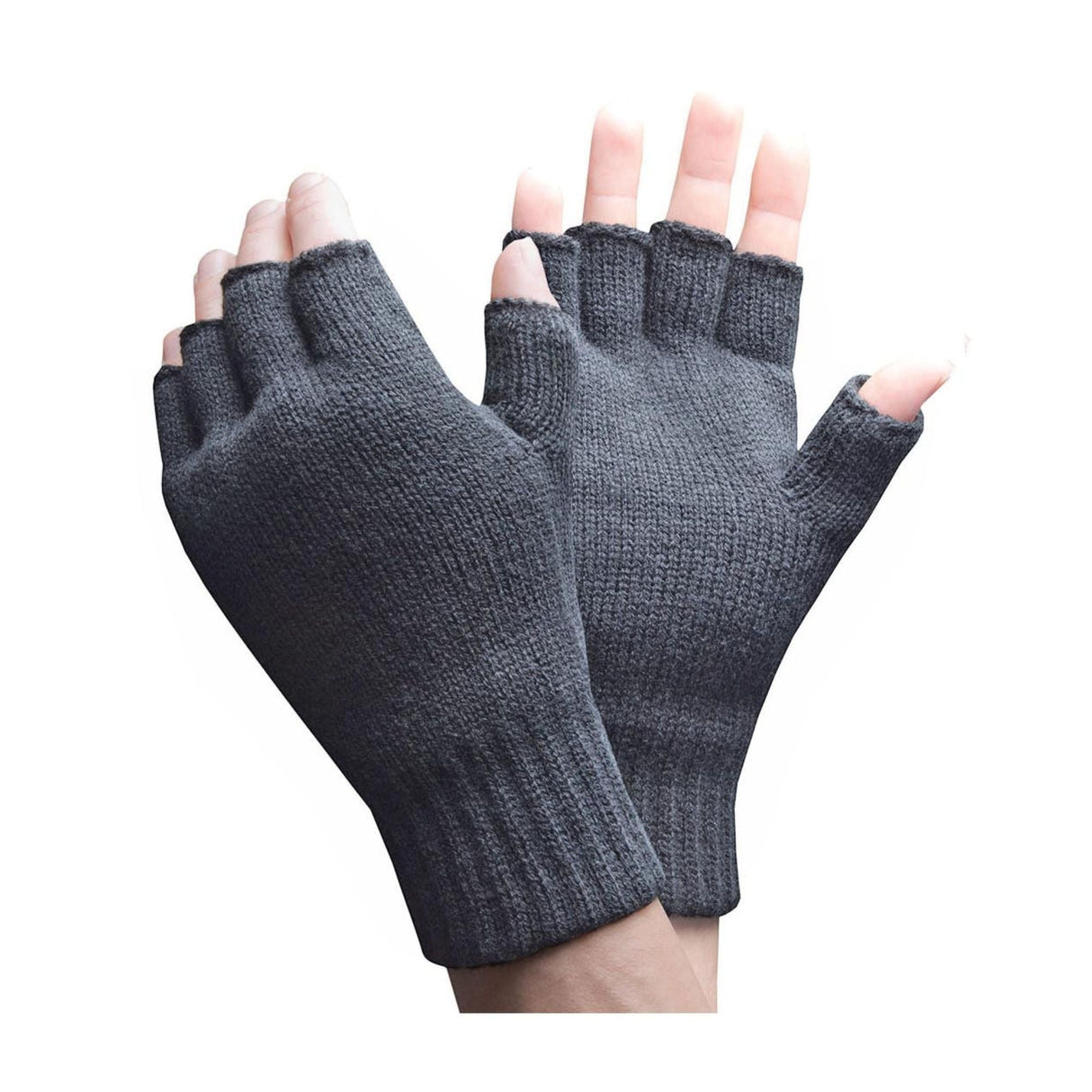 Mens Warm 3.2 TOG Fleece Lined Winter Thermal Fingerless Gloves