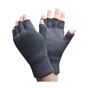 Mens Warm 3.2 TOG Fleece Lined Winter Thermal Fingerless Gloves