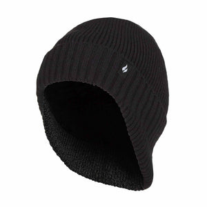 Mens Knitted Thermal Winter Warm Expedition Hat with Drop Neck