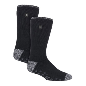 2 Pair Mens Winter Crew Slipper Socks