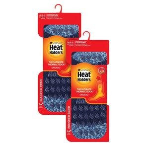 2 Pair Mens Winter Crew Slipper Socks