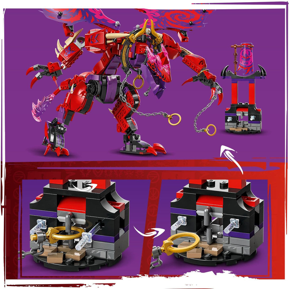 Lego Ninjago 71832 Thunderfang Dragon of Chaos Toy for Ages 8 and Up