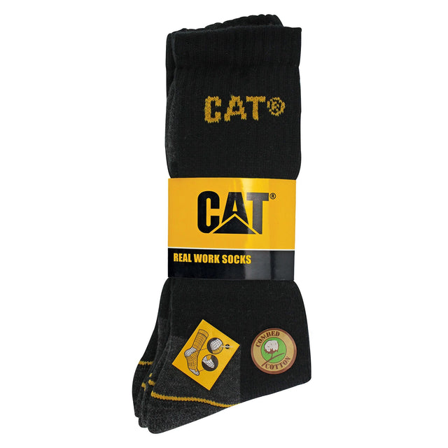 CAT Mens 3 Pack Real Work Cotton Socks