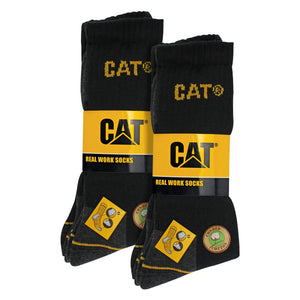 CAT 6 Pack Unisex Heavy Duty Work Socks for Steel Toe Boots