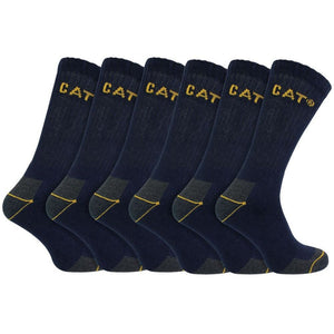 CAT 6 Pack Unisex Heavy Duty Work Socks for Steel Toe Boots