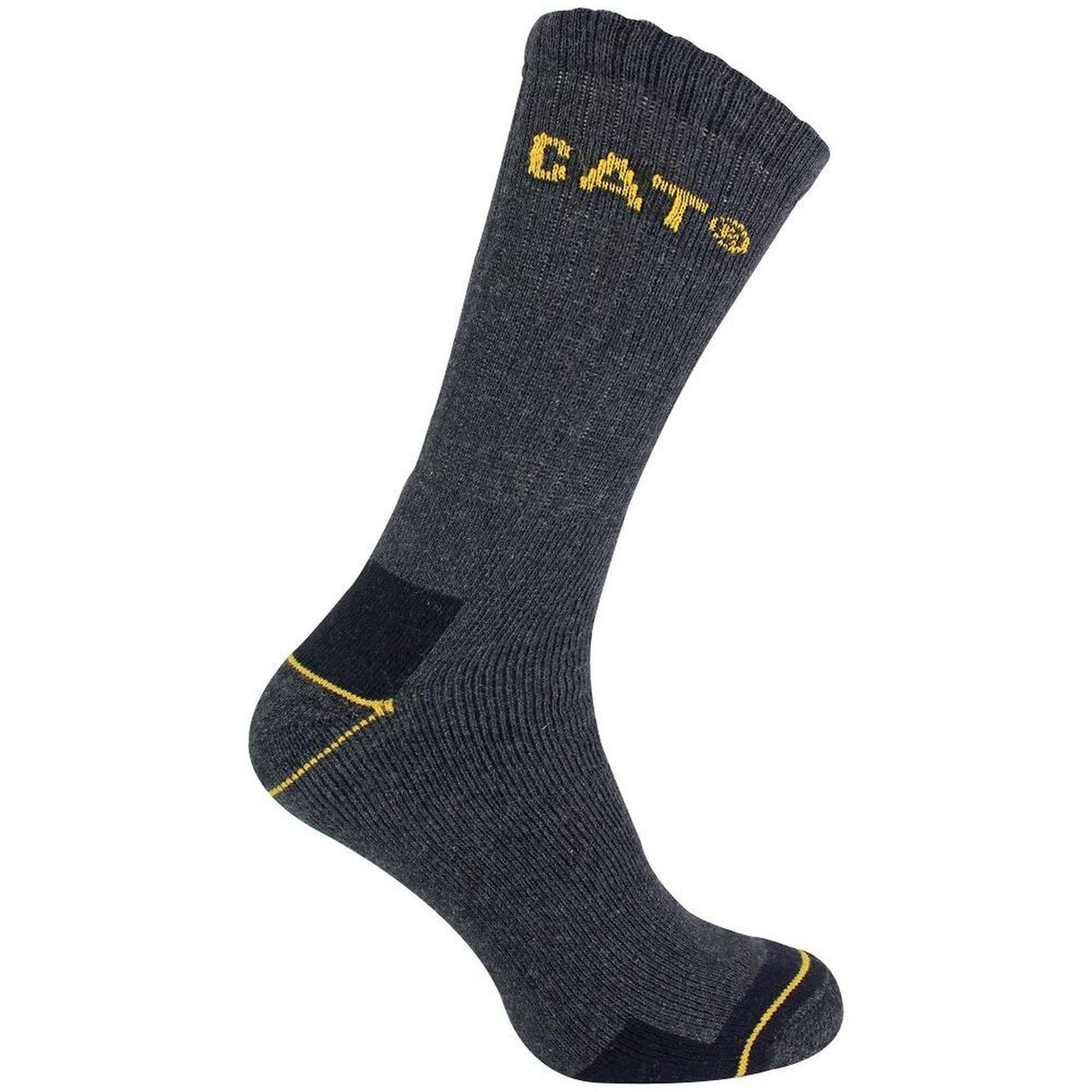 CAT 6 Pack Unisex Heavy Duty Work Socks for Steel Toe Boots