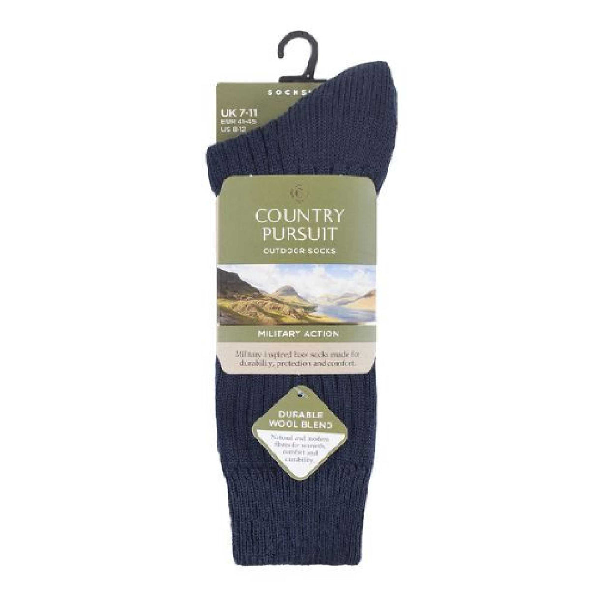 Mens Country Pursuit Military Action Crew Boot Socks