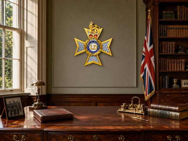The Light Dragoons Cap Badge Wall Display – Queen's Crown | Officially Licensed