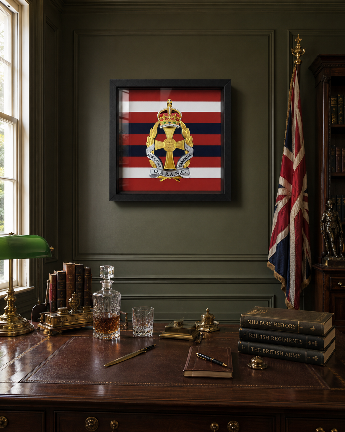 QARANC King's Crown Cap Badge Display Frame