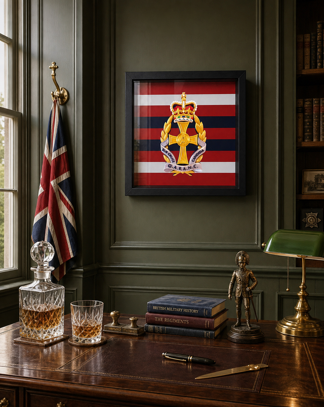 QARANC Queen's Crown Cap Badge Display Frame