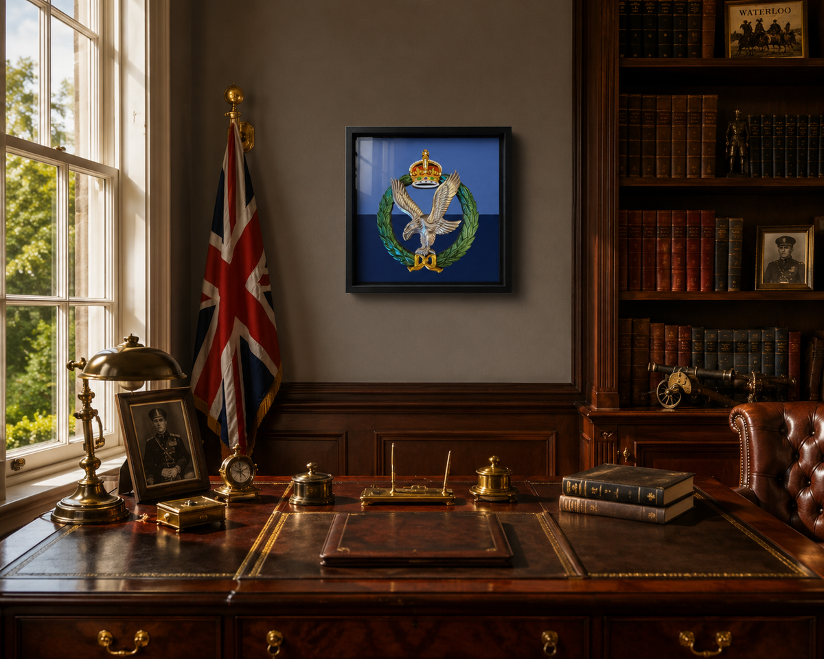 Army Air Corps Cap Badge Display Frame 