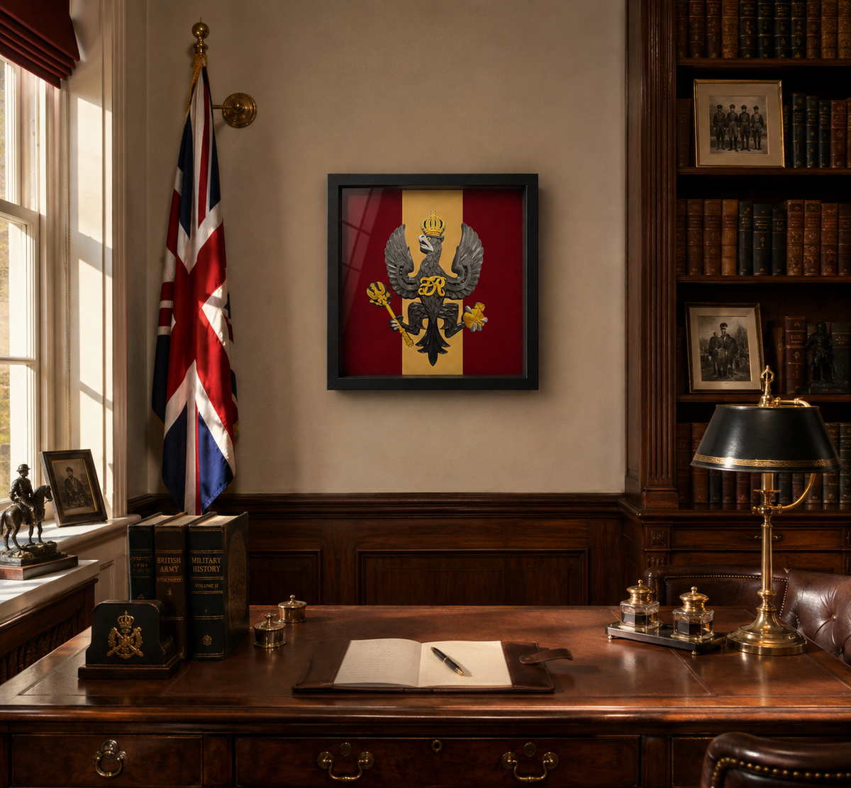 King's Royal Hussars Cap Badge Display Frame