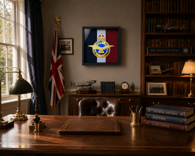 Royal Air Force King's Crown Emblem Display Frame 