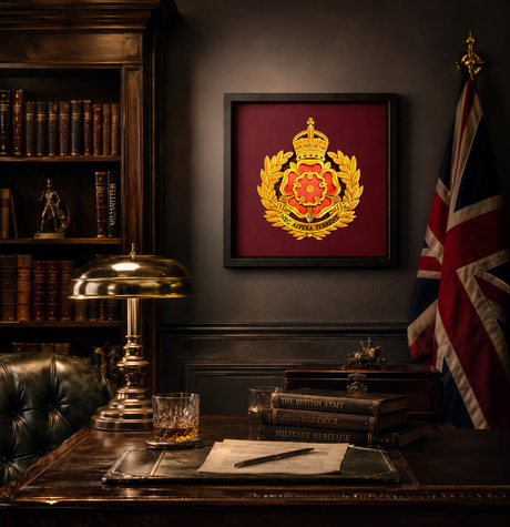 Duke of Lancaster's Regiment King's Crown 3D Cap Badge Display Frame