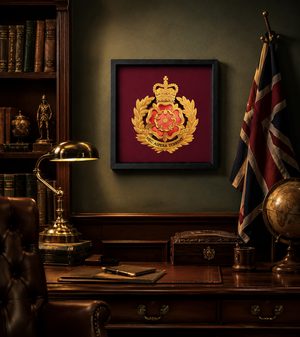 Duke of Lancaster's Regiment Queen's Crown 3D Cap Badge Display Frame