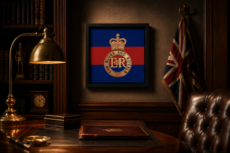 Blues and Royals Queen's Crown 3D Cap Badge Display Frame