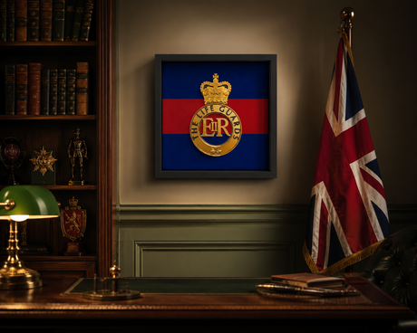Life Guards Queen's Crown 3D Cap Badge Display Frame