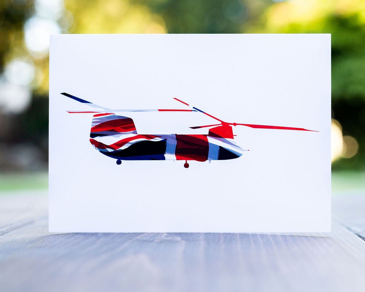 Chinook Union Flag Greeting Card