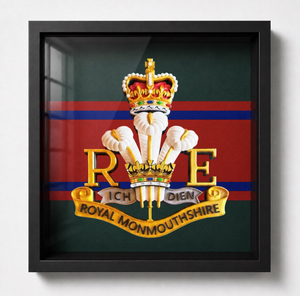 Royal Monmouthshire Royal Engineers Cap Badge Display Frame