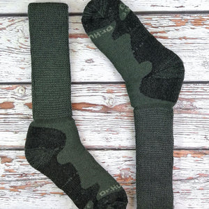 Dr.Hunter mens extra wide knee high merino wool hiking socks
