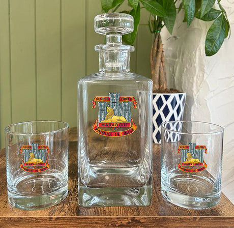 Devonshire & Dorset Regiment Crest - Decanter Set