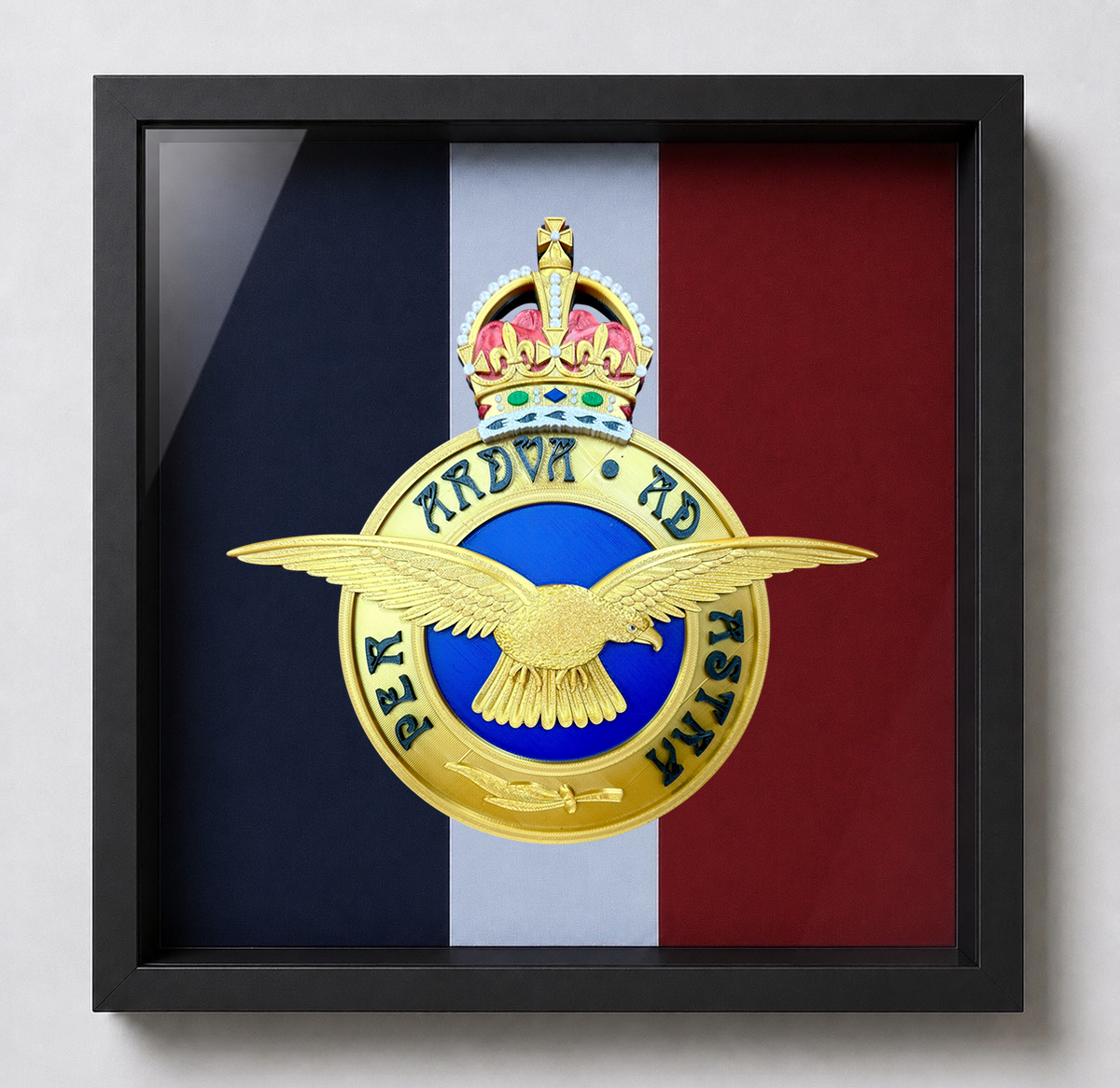 Royal Air Force King's Crown Emblem Display Frame 