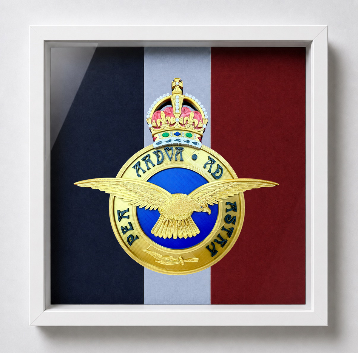 Royal Air Force King's Crown Emblem Display Frame 