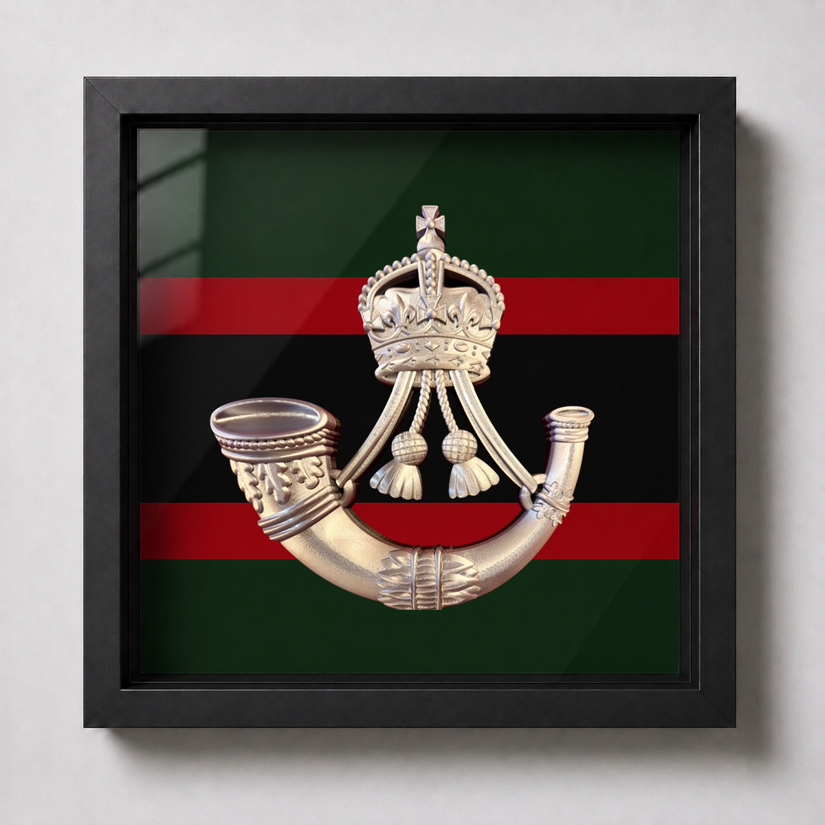 The Rifles Cap Badge Display Frame – King's Crown