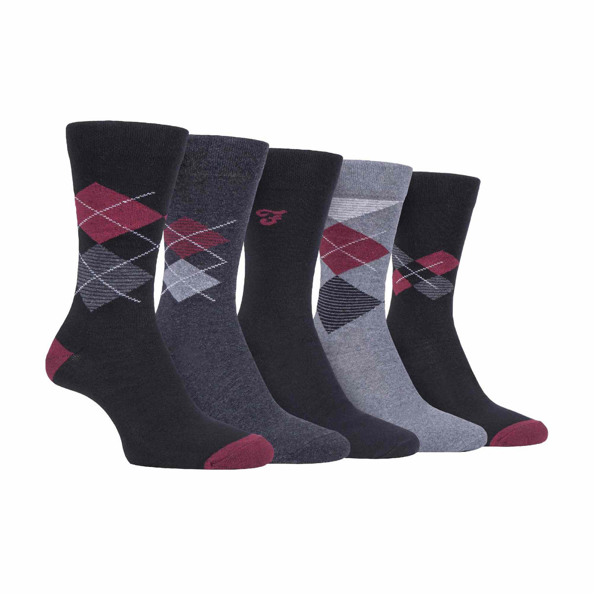 5 Pack Farah Classic Patterned Socks