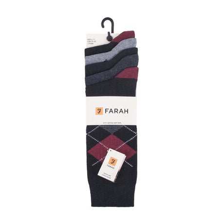 5 Pack Farah Classic Patterned Socks