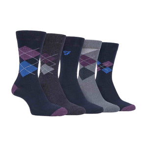 5 Pack Farah Classic Patterned Socks